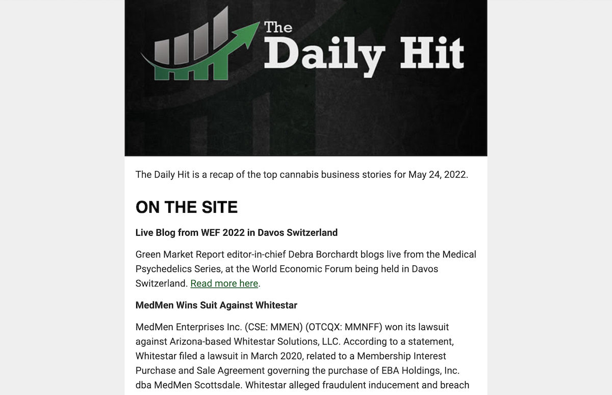 Green Market Report newsletter