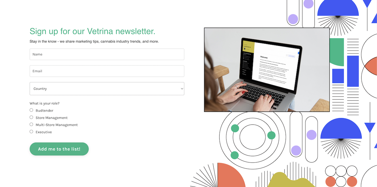 Vetrina cannabis retail newsletter