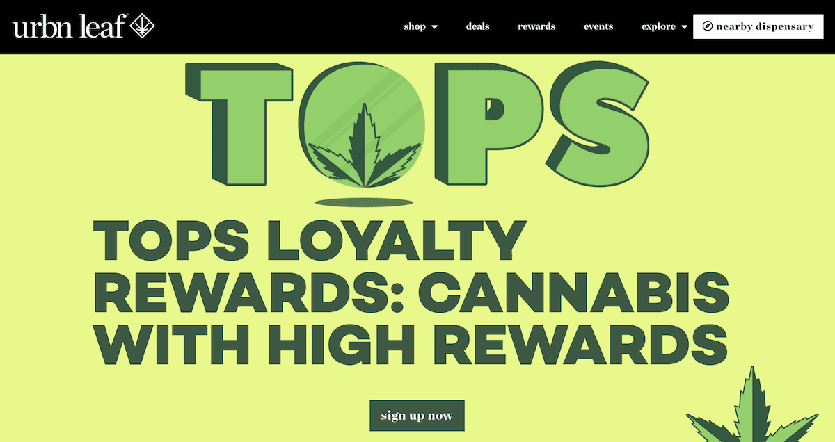 Urbn Leaf cannabis website