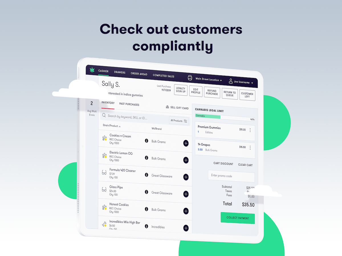 Check out dispensary customers compliantly