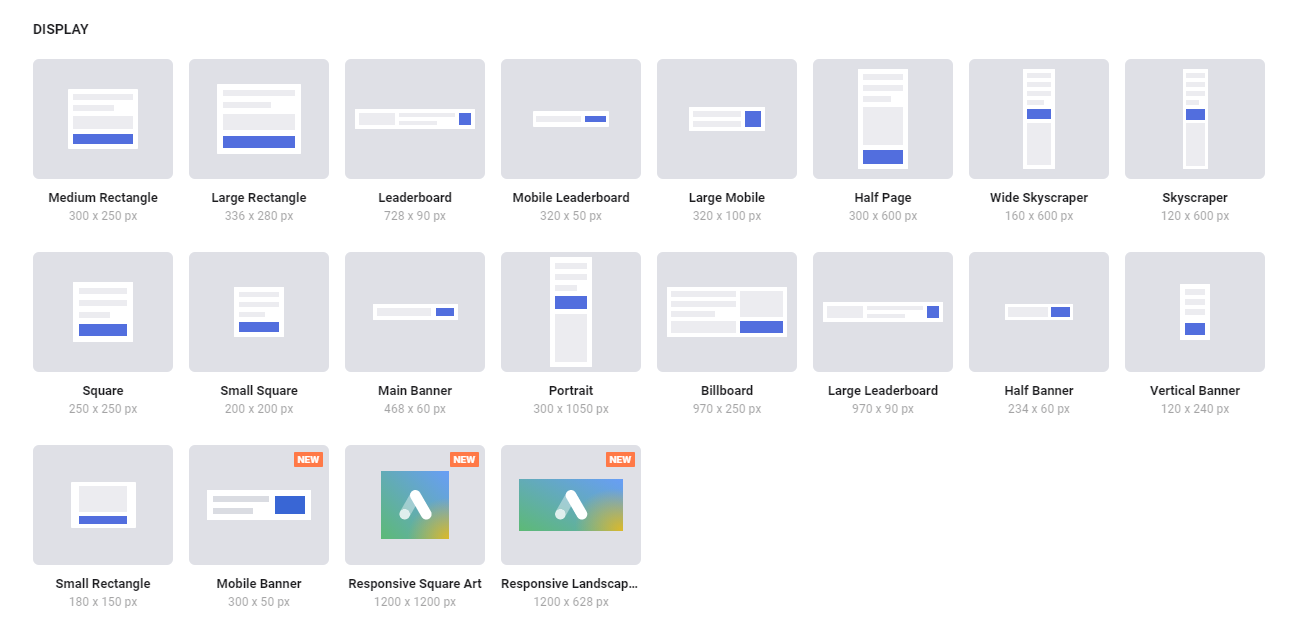 advertising display image options