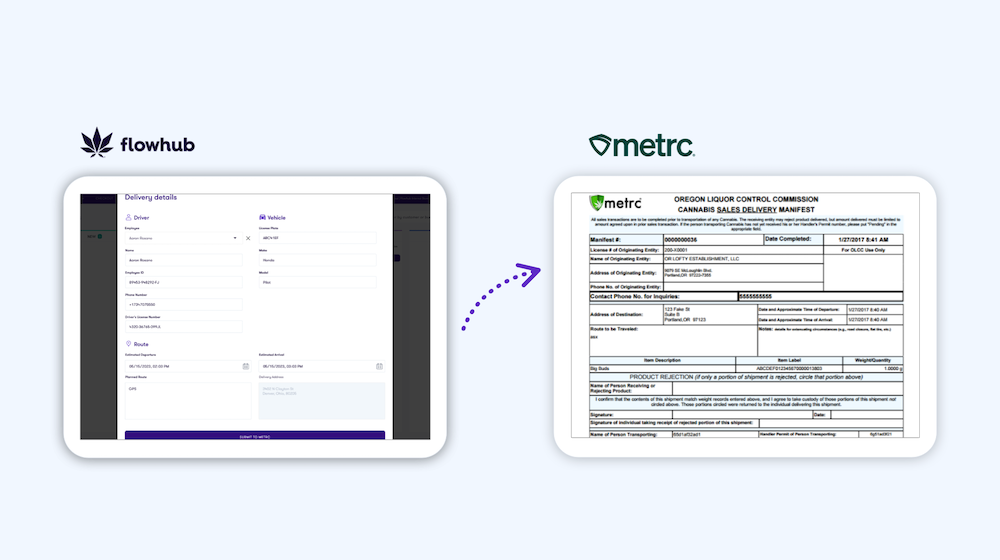 flowhub metrc delivery manifest