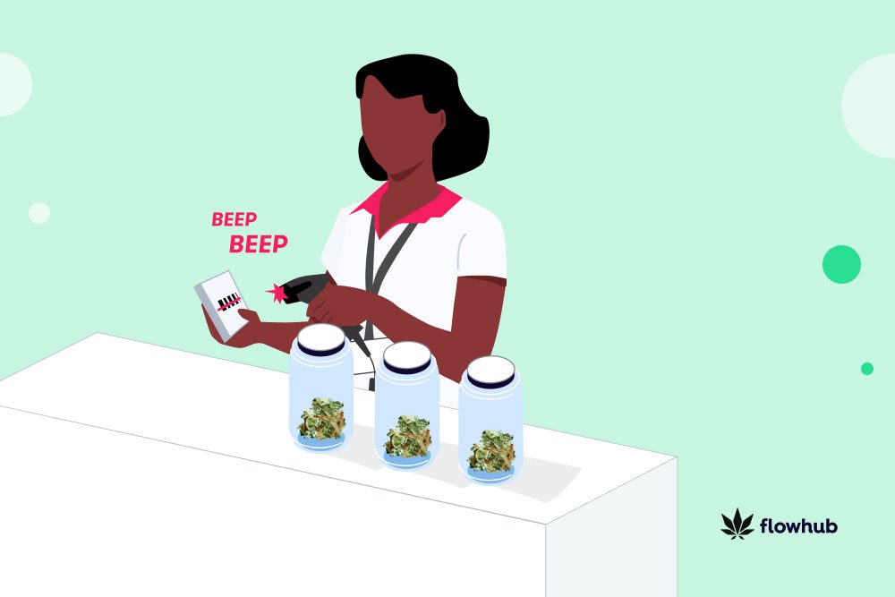 Budtender scanning product