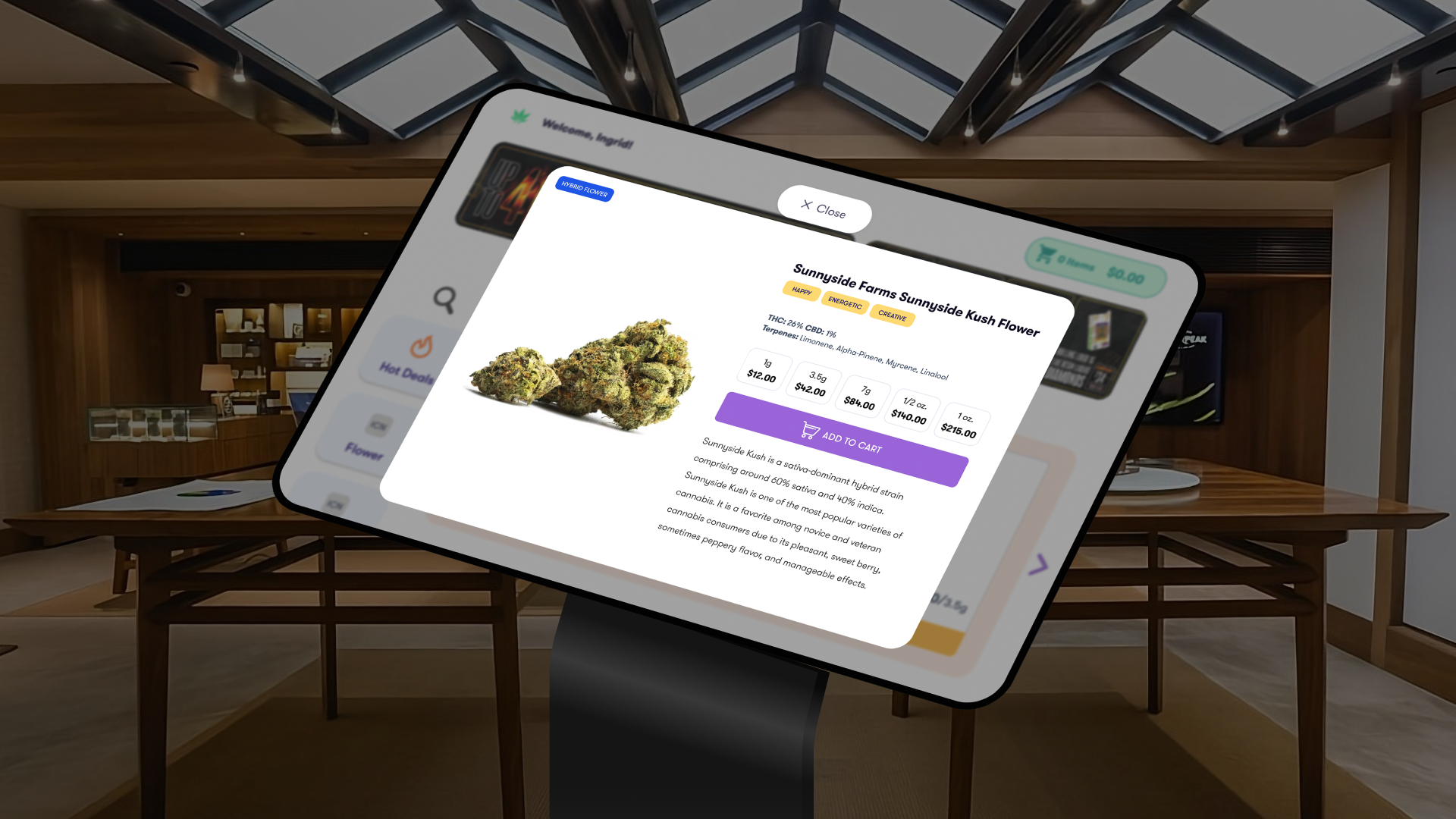 cannabis dispensary kiosk pos integration