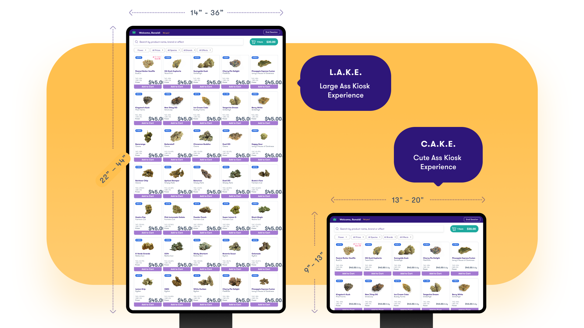 flexible cannabis dispensary kiosk setup