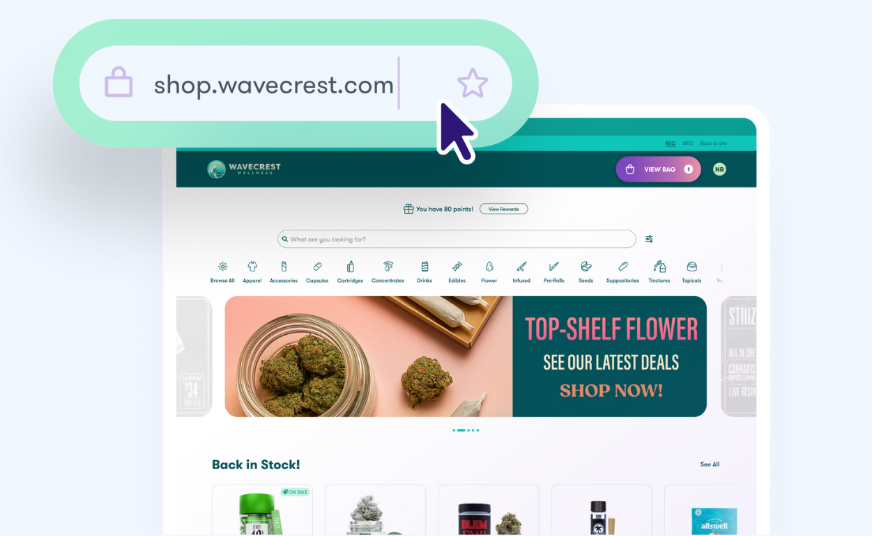 Native ecommerce menu