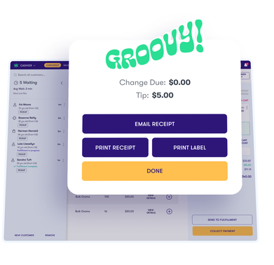 Dispensary cananbis pos successful transaction