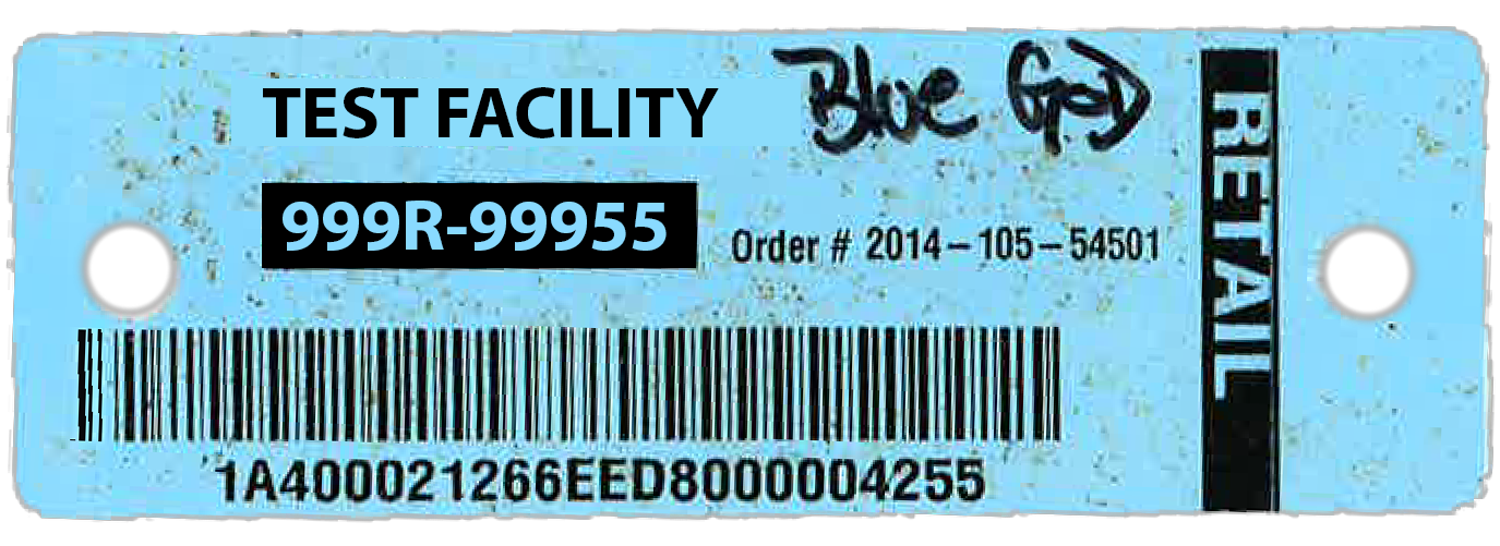 Metrc recreational marijuana plant tag