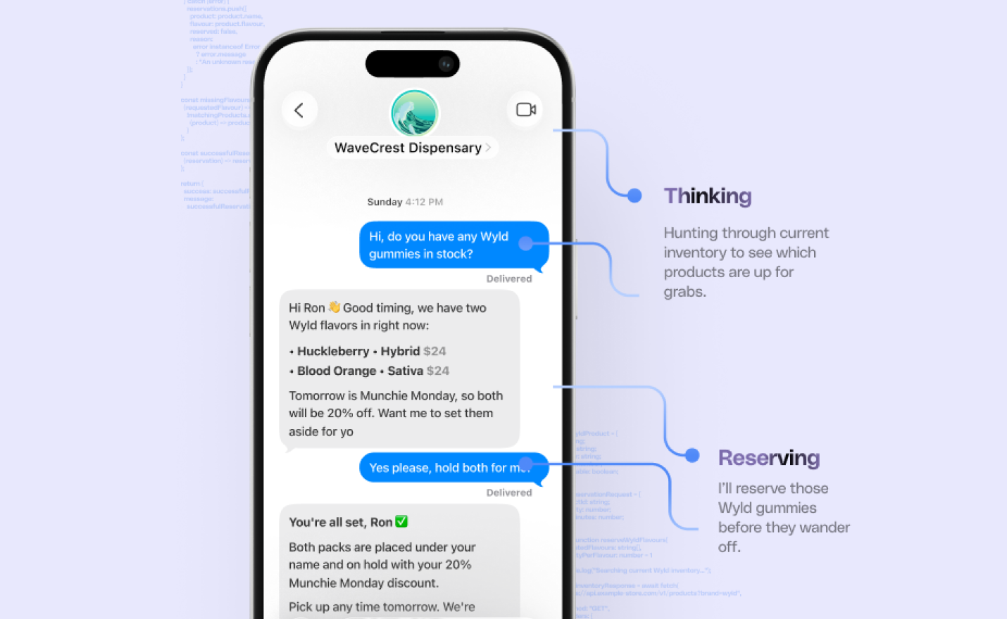 conversational commerce text to order ai