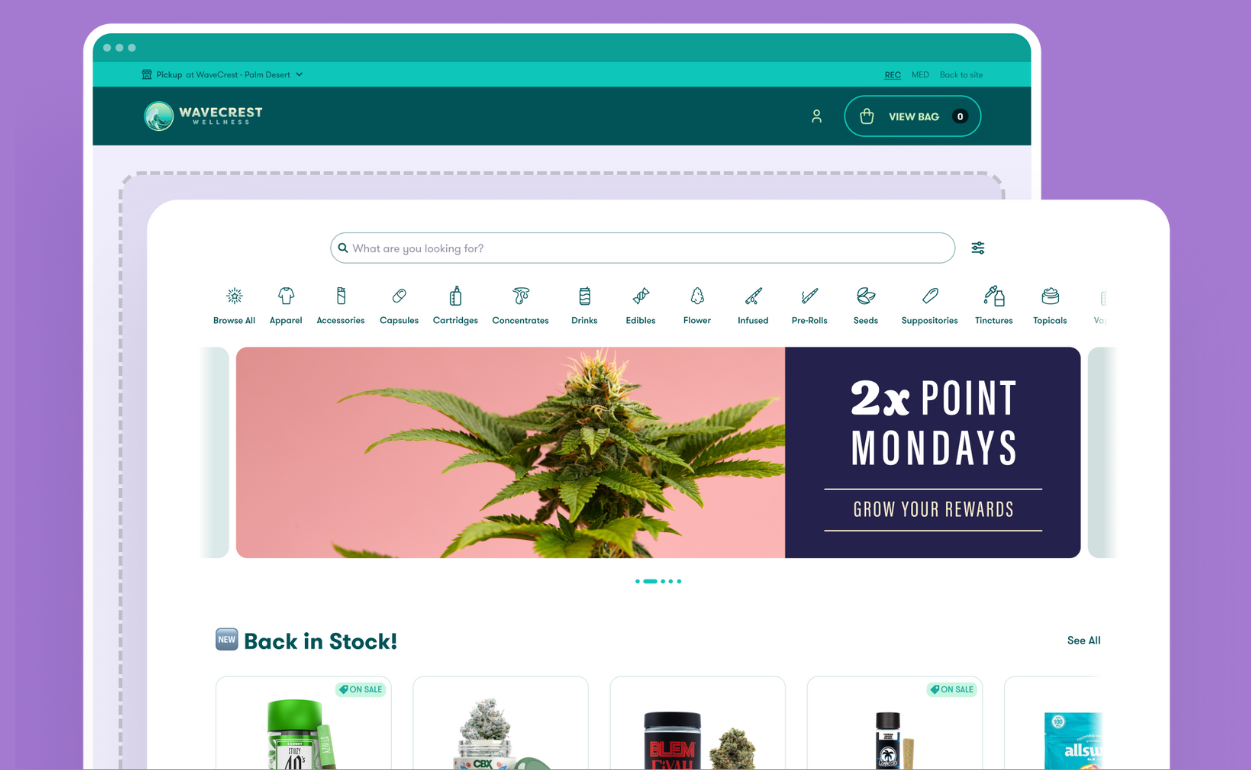 Embedded Ecommerce Menu