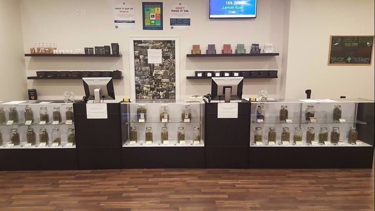 oregon cannabis dispensary top shelf budz interior display oregon cannabis dispensary top shelf budz interior display