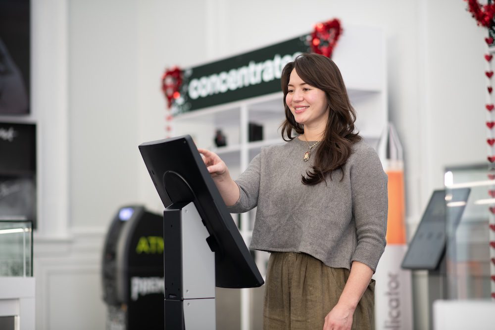 kiosk self serve ordering dispensary